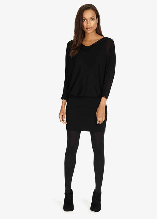 Phase Eight Becca Cowl Neck Sheer Dress In Black Size 14 US (18 UK) $180