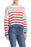 John + Jenn Pull en tricot côtelé rayé pour femmes taille L
