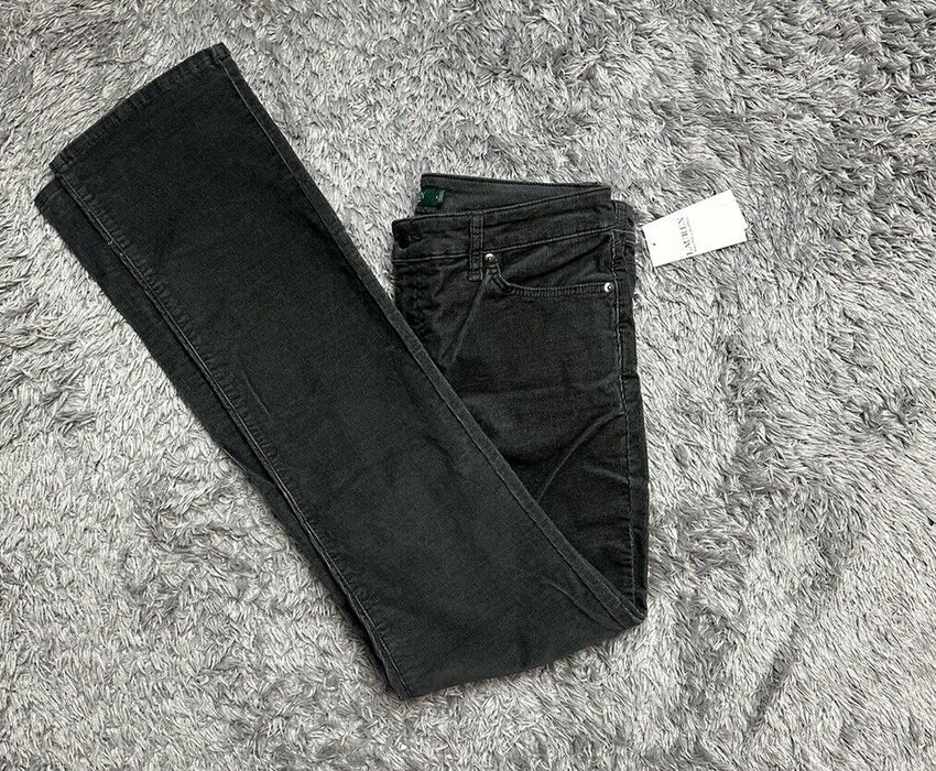 Lauren Ralph Lauren Jeans Women's Regular Size 8 GREY Corduroy Slim Stretch $125