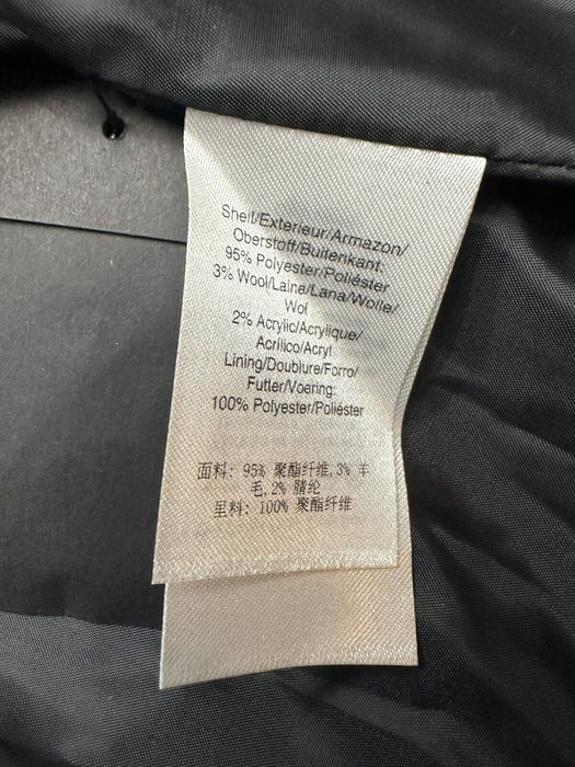 Donna Karan Women's Black Plaid Tweed Three Button Topper Jacket coat Size 14