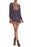 Kenedik Smocked Dress In Navy Rust Paisley Print Size M $118