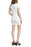Elodie Ribbed Shoulder Mini Dress In White Size M fits as S