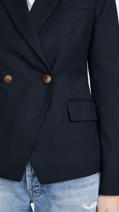 Rag & Bone Women's Fletcher Wool Blend Twill Blazer In Salute Navy Size 2 $595