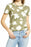 Halogen Olive Branch Fiona Floral Camo Tee Top en Olive Taille M