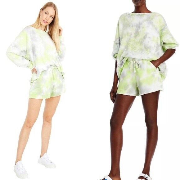 Free People Woman's Kelly Washed Tie Dye Sweatshirt Size XS (Only Sweater)