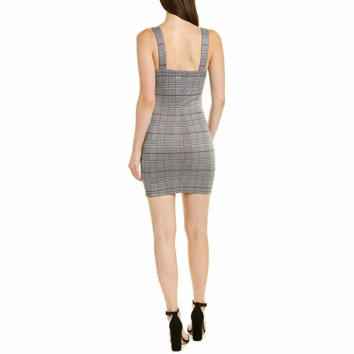 Max & Ash Nordstrom Notched Sheath Dress In Houndstooth Plaid Size L $148