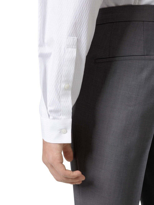 Hugo Etran Extra Slim Fit Textured Formal Shirt White Size 41/18 NWT