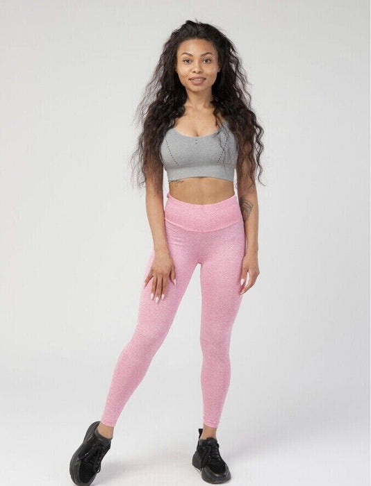 Pro-fit High Waist Gym Leggings Fitness Sport Training Yoga Pants Size S pink