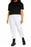 BP. Pantalon de survêtement de jogging en coton biologique avec poches élastiques à la taille, grande taille 1X blanc