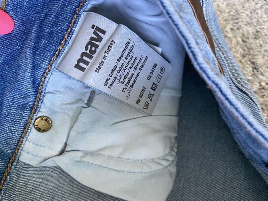 Mavi Tess High Rise Skinny Jeans In Mid Blue 90s Str Size 31/36
