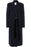 Sandro Manteau à cravate en velours à revers en laine mélangée pour femme Marine Taille 4 US / 36 FR 910 $