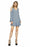 BCBGMAXAZRIA Ellyson Cold Shoulder A-Line Dress In Chambrey Blue Size XS $257