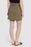 NEW BP Belted Linen Blend Paper Bag Waist Mini Skirt in olive size XS