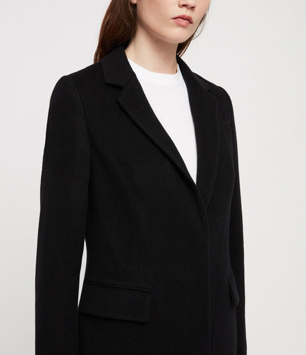 All Saints Women's Indra Wool Coat In Black Size 4US 8UK $650 fits like XS