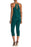 Love Ady Nordstrom  Solid Halter Jumpsuit size L green $119 made in USA in green