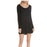 Rag and Bone Black Tunic Dress Women's Size Small  Long Sleeve Knit Cutout Back