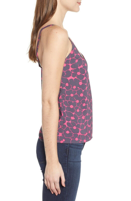 Chelsea28 Nordstrom Wrap Front Sleeveless Camisole Top Pink Rouge Size L