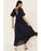 Wishlist Apparel Woman's Crochet Trim Maxi Dress In Black Size M $130