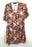 Topshop Women' Pink Tropical Bowling Romper Short Sleeve V Neck Tie size 8 $69