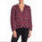 Abound Women's V-Neck Ruffled Floral Printed Blouse Size Small In Red Floral