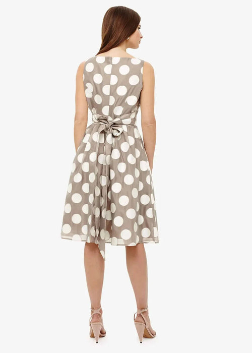 Phase Eight Women's Hayley Spot Fit-And-Flare Dress Praline Size 14US 18UK $319