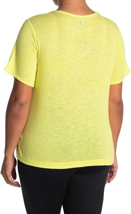 Z By Zella Luna Stripe Drawstring Hem T-Shirt In Green Blaze Size S