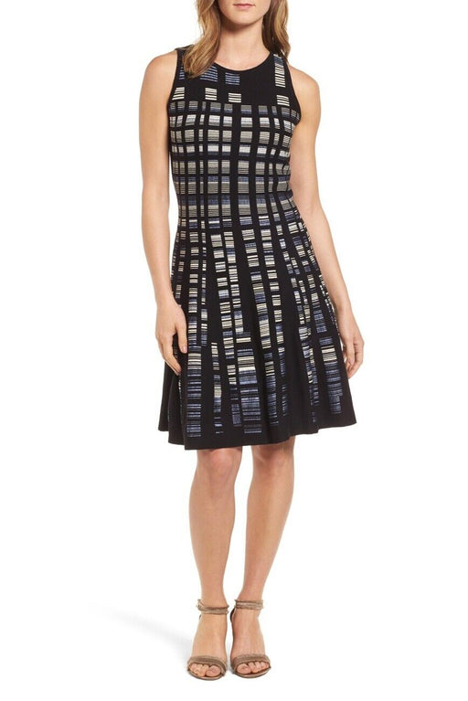 Nic + Zoe Jacquard Sleeveless Fit & Flare Knit Dress Size XS $345