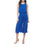 Vince Camuto Belted Crop Blouson Crepe Jumpsuit In Royal Blue Size 4