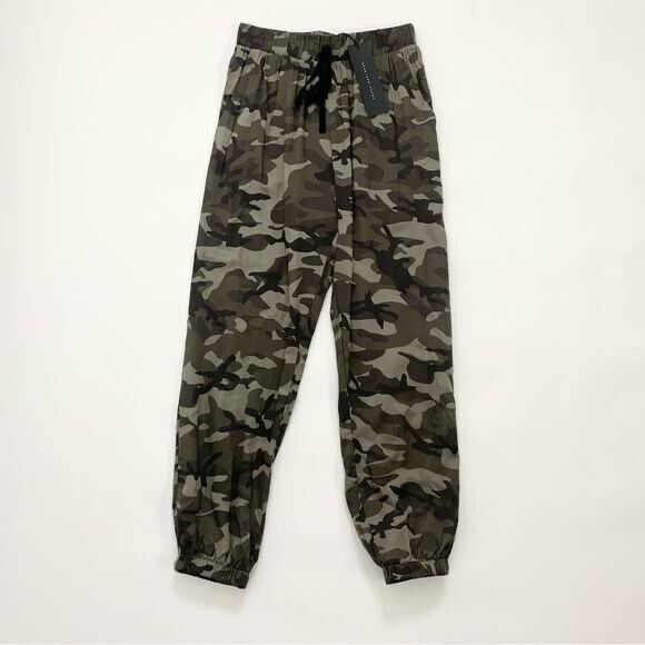 Know One Cares Women's Drawstring Waist Pant Joggers In Multicolor Camouflage XL