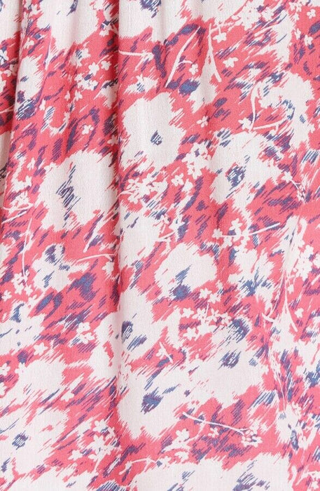CASLON Women's Floral Print Summer Crepe Camp Shirt size S fits relax
