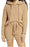 Lulu's Eyelash Sweater Hood With Drawstring Teddy Hoodie Camel Size Small $52