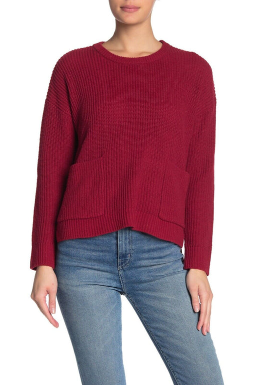 MELLODY women's Two Pocket Pullover long sleeve  Sweater size M in red