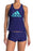 Adidas - Maillot de bain - Tankini croisé avec logo imprimé - Bleu marine - Taille S