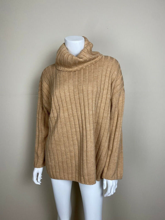 Lord & Taylor knitted Turtleneck Sweater plus size 3X in camel heather $120