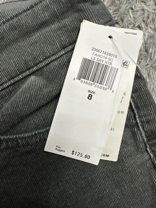 Lauren Ralph Lauren Jeans Women's Regular Size 8 GREY Corduroy Slim Stretch $125