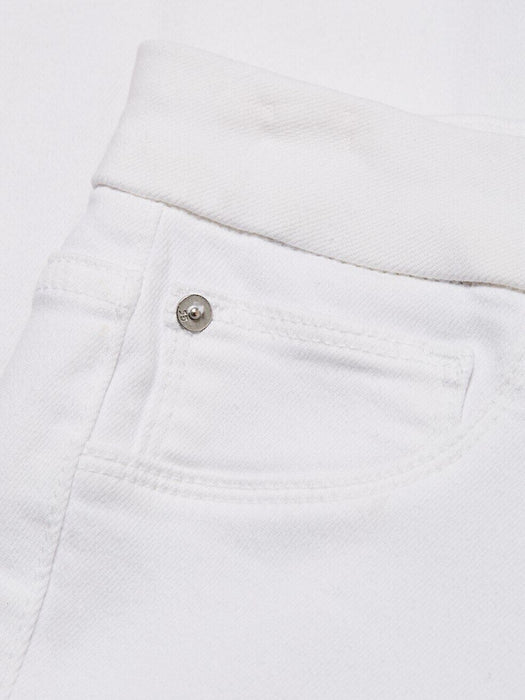 Joe's Jeans The Hi Honey High Waist Raw Hem Crop Bootcut Jeans Size 32 in white