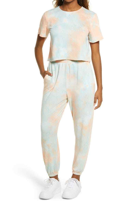 Bp. Joggers Sweatpants Lounge Pants Blue Pink Tie Dye Plus Size 1X