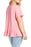 Caslon Tee-shirt en coton à ourlet volanté en limonade rose taille M