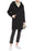 DKNY Women's Brushed Wool Blend Shawl Collar Coat In Black Size XS $395
