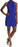 Vince Camuto Buckle Neck Crepe Shift Dress In Cobalt Blue Size 12