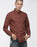 Diesel Men's Checked Long Sleeve Button Up Shirt In Burnt Orange Size L $148