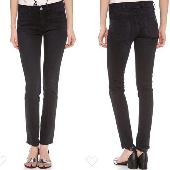 MiH Jeans Women's Ellsworth High Rise Skinny Leg Jeans Dark Indigo Size 24 $275