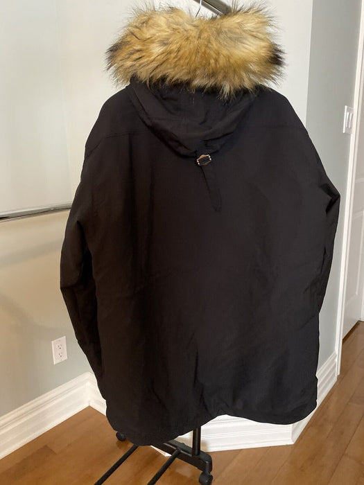The Kopples Cotton Parka With Faux Fur Collar Black Size 2 Fits As Large $725