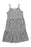 Melrose And Market Girls Tiered Strappy Dress In Daisy Gingham Grey Size L 10-12