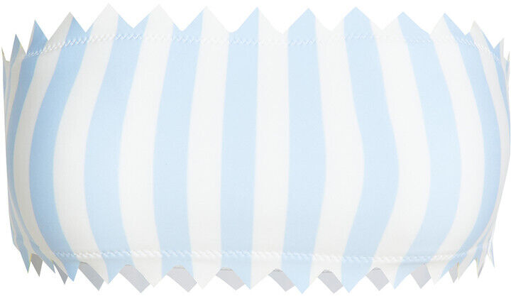 Onia Wilma Bandeau Bikini Top And Bottoms Stripe Blue Bell Size Small