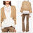 BCBGMAXAZRIA Fringe-Trimmed Cropped Cardigan Camel Size L $260