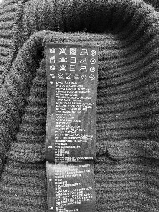 Sandro Women's Wool Long Puff Sleeve Sweater Dress In Black Size 40 (8 US) $400