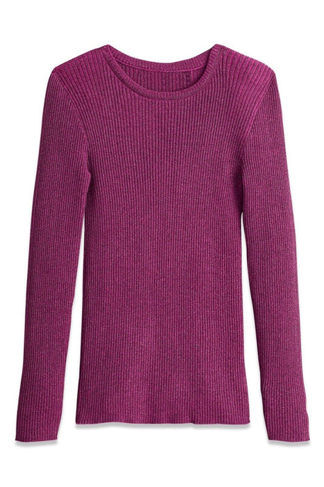 Rachel Roy Collection Metallic Ribbed Sweater In Victorian Violet Size XXL