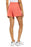 BP. Short en lin mélangé à ourlet à revers en corail brillant orange taille XS