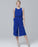 Vince Camuto Belted Crop Blouson Crepe Jumpsuit In Royal Blue Size 4